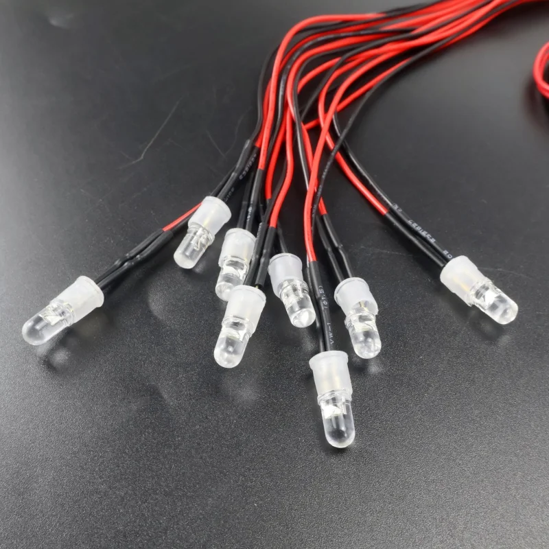 2/4/6/8/12灯 70cm長さ RC LEDナイトヘッドランプ ヘッドライト 3/5mm LEDライト モデル ドリフト クローラーカー用 RCカー用