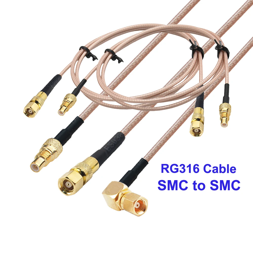 1 stks RG-316 SMC naar SMC Mannelijke/Vrouwelijke Kabel Connector 50Ohm RG316 Jumper 50 Ohm Laag Verlies RF Coaxia Pigtail 10 CM-20 M - afbeelding 2