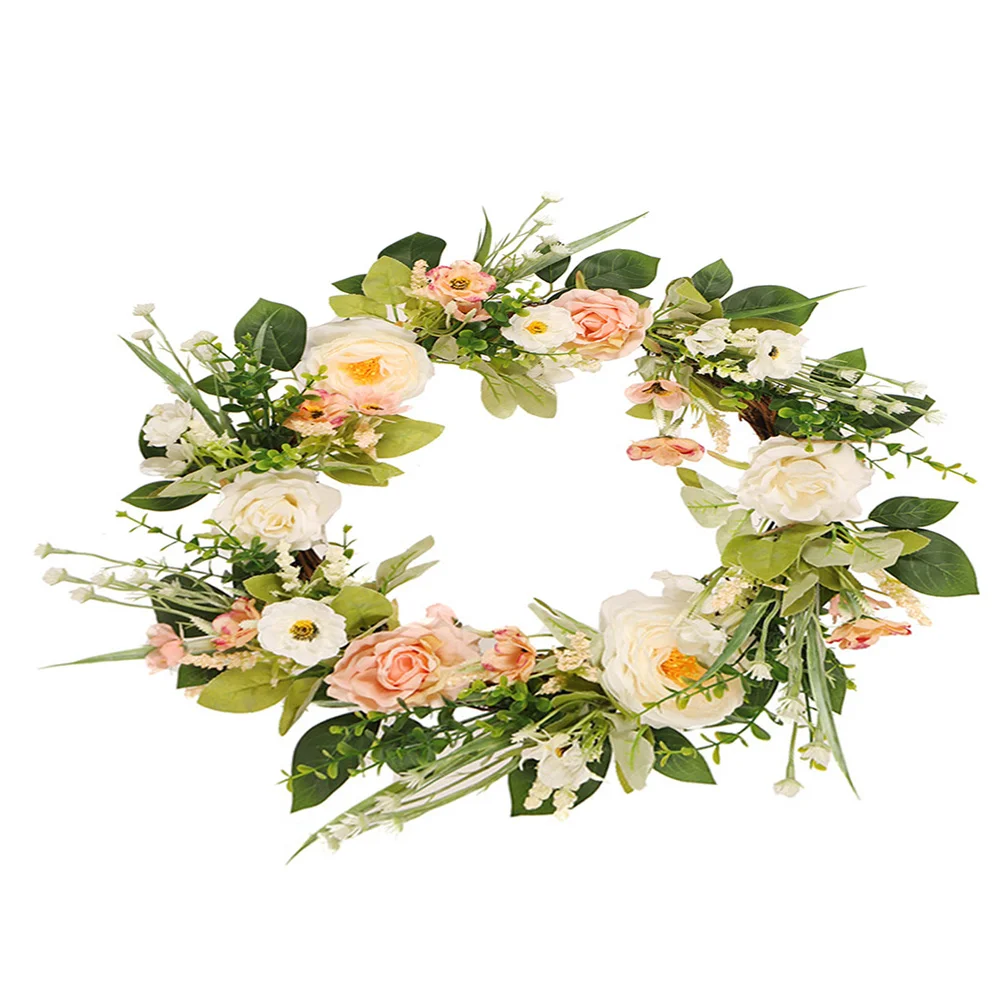 

Wreath for Front Door Garland Artificial Home Decor Imitated Flower Realistic Fake Adorn Branch