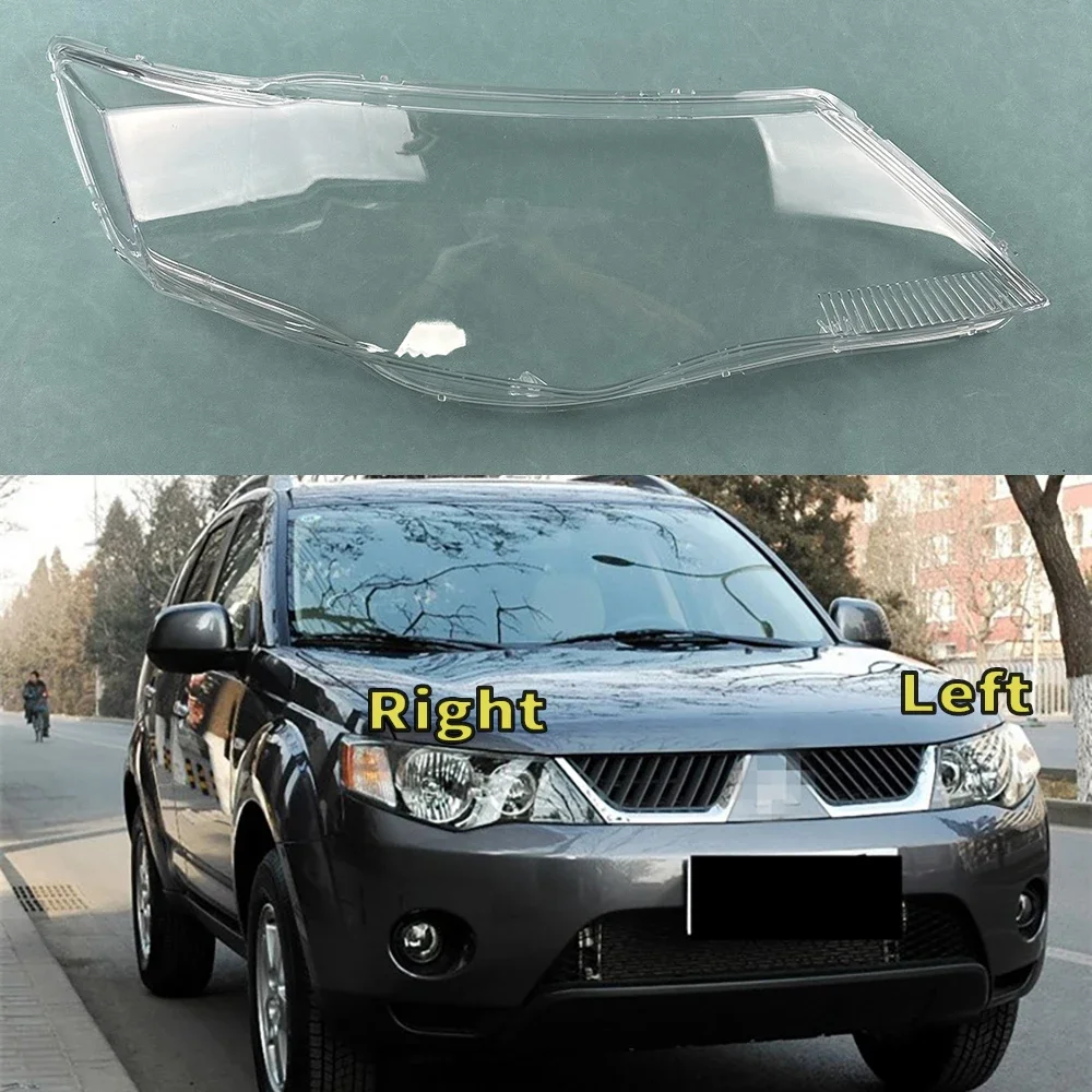 

For Mitsubishi Outlander EX 2007 2008 2009 Car Front Headlight Cover Lens Glass Headlamps Transparent Lampshad Lamp Shell Masks