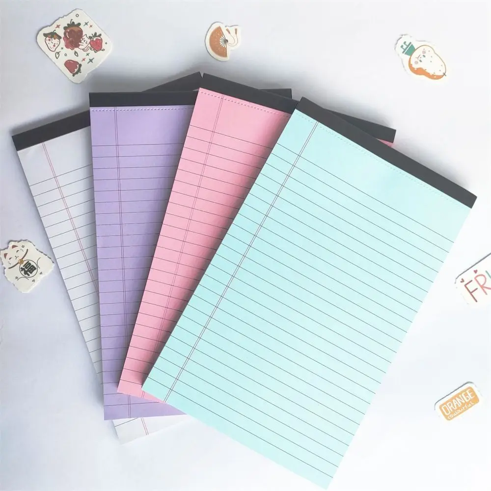 MeMO Pad Tearable Legal Pad หมึกฉีกขาดหน้าการเขียนแผ่นกระดาษ 50 หน้ากระดาษเรียงรายหนานักเรียนวิทยาลัย