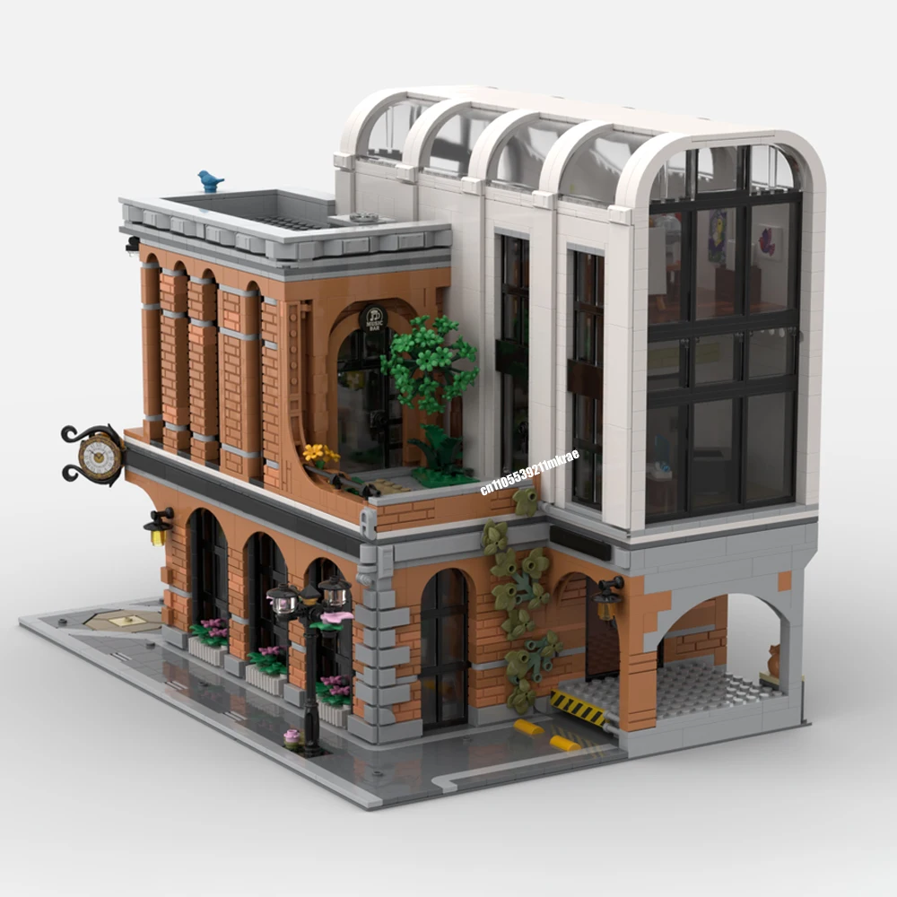 ตัวต่อ 3460 ชิ้น ชุดตลาดถนน ศิลปะ แกลเลอรี แบบจำลอง DIY สร้างสรรค์ ของเล่นเด็ก ประกอบเอง ของขวัญ ตัวต่อบล็อก