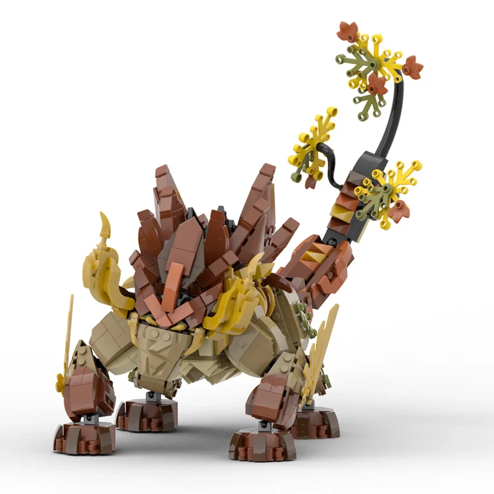 MOC Game Character Dragon Model Azhdahas Building Block Set Monster Ancient Earth Dragon Toys For Children Birthday Gifts