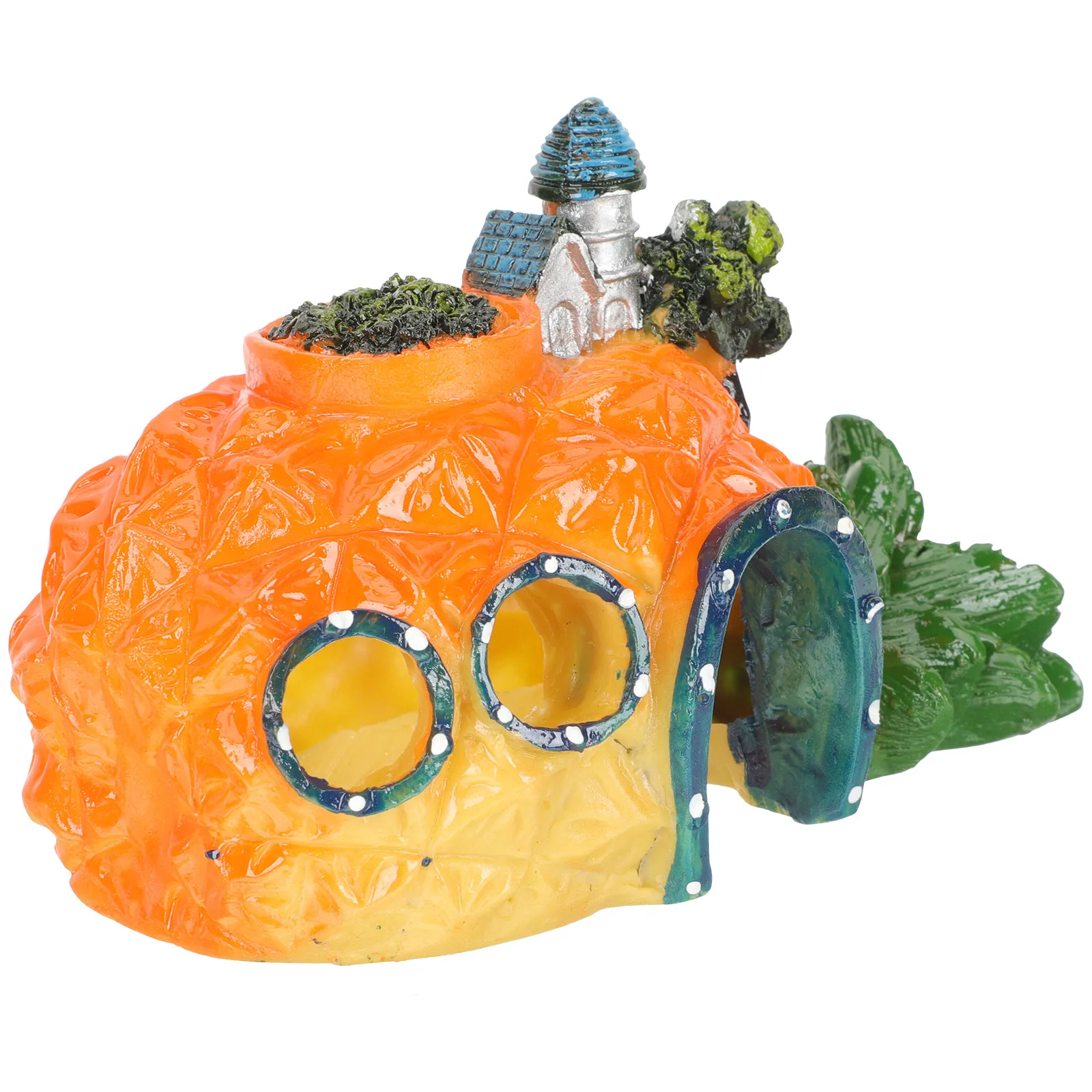 

Resin Aquarium Decor 12.5x7x9cm Castle L scape Underwater Stone Statues Decorative Fish Tank Gravel Artificial Rockery Lifelike