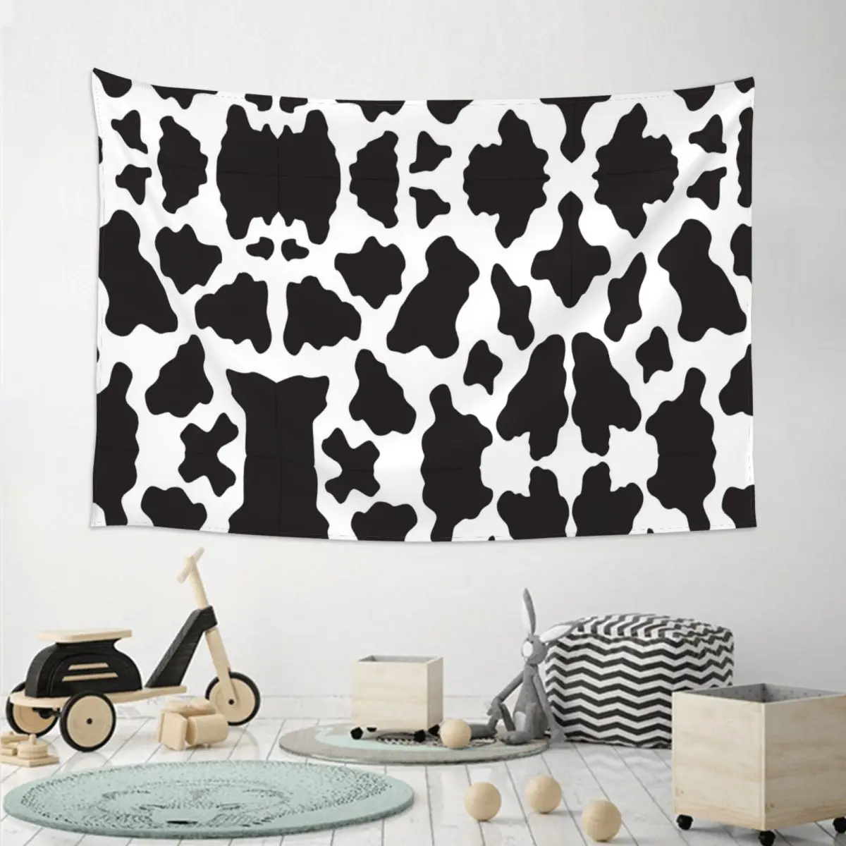 Cow Animal Print Cowboy Country Ranch Tapestry Funny Wall Hanging Aesthetic Home Decor Tapestries for Living Room Dorm Room