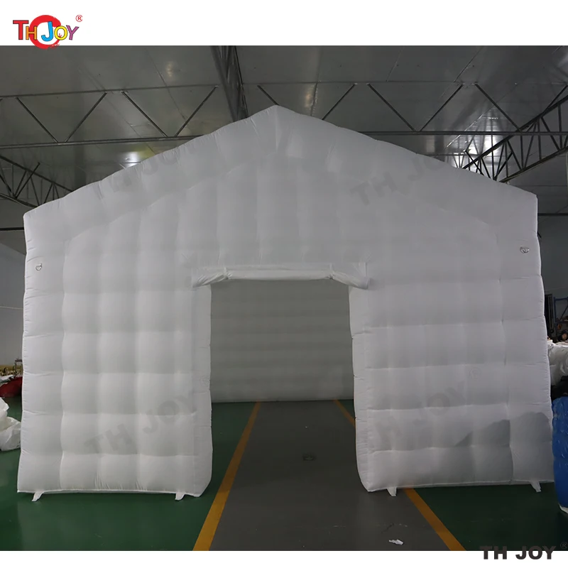 Free Air Shipping 6x4m Disco Black White House Cube Blow Up Tent Inflatable Nightclub Portable Inflatable Party Tent