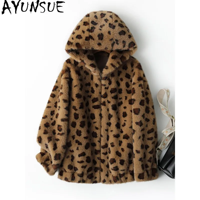 AYUNSUE Wool Coat for Woman 2025 Woman Winter Jacket with Hood High Street Coats Ladies Fashion Women Clothes Пальто Женское