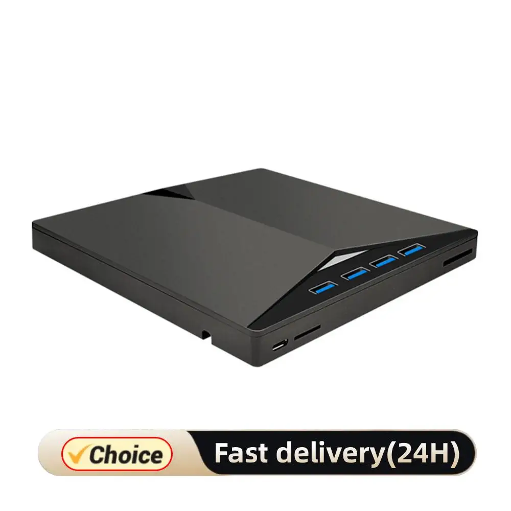 

7-in-1 USB 3.0 TypeC External Mobile Drive CD DVD Burner High-Speed Slim for Windows 11/10/8/7/Linux/ OS