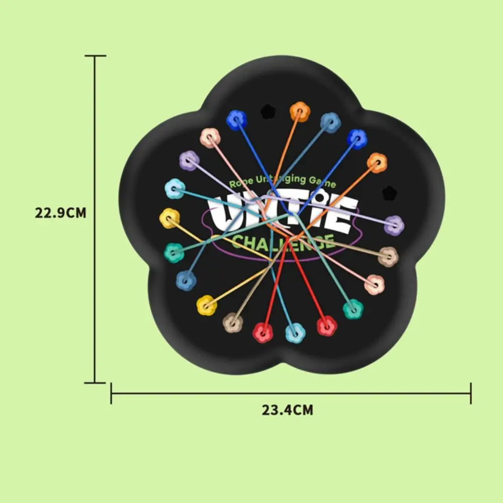 Logisch denken Kid Rope Knopen Game Twisted Connected Line Challenge Kleur Montessori Touw Onbinden Speelgoed Stereoscopisch