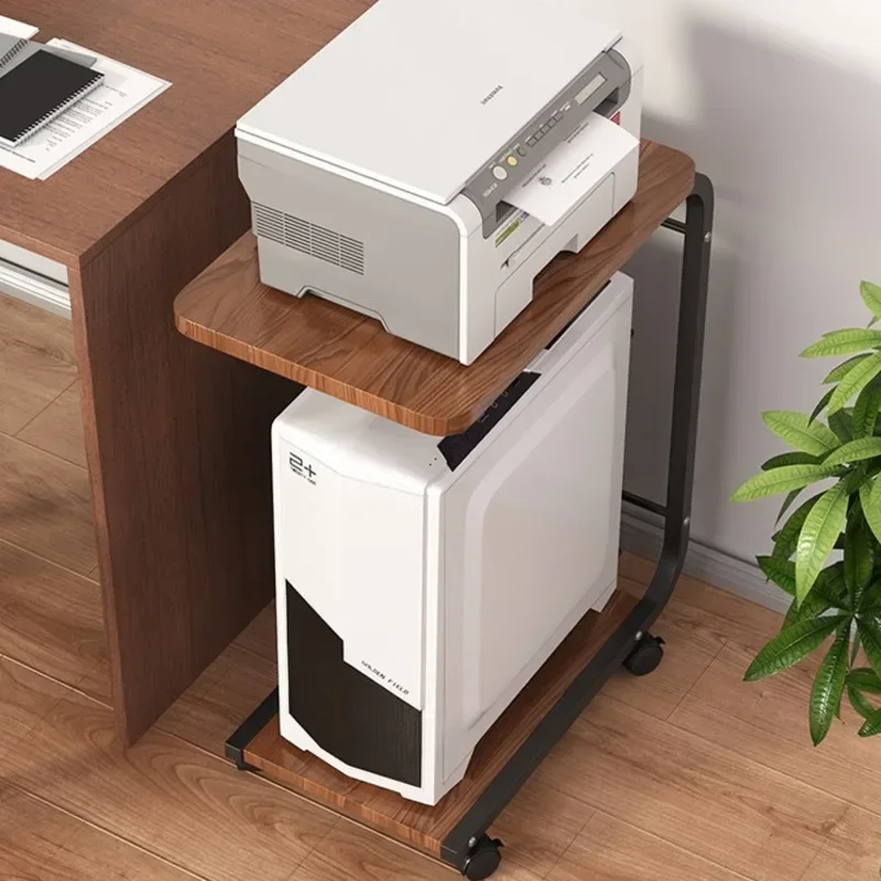 Drucker ablage mit Riemens cheibe abnehmbarer Organizer wagen mit Rad Desktop Computer Host Multifunktion tisch
