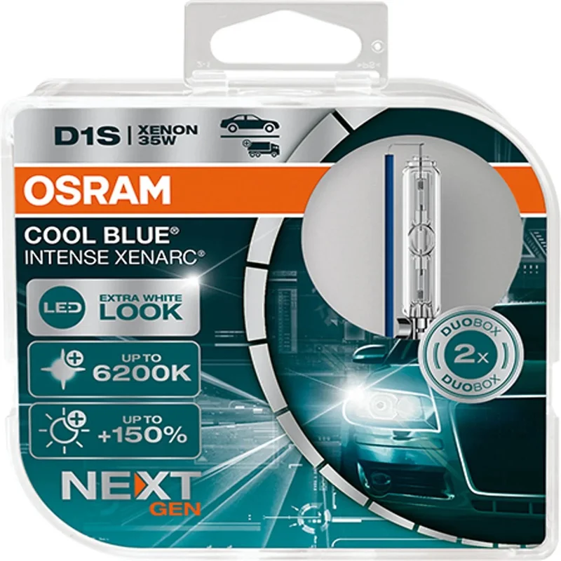 

Free Shipping 1 PAIR OSRAM D1S D2S D2R D3S D4S D4R D8S COOL BLUE INTENSE XENARC NEXT GEN 35W 6200K 2Pcs LED LOOK MADE IN GERMANY