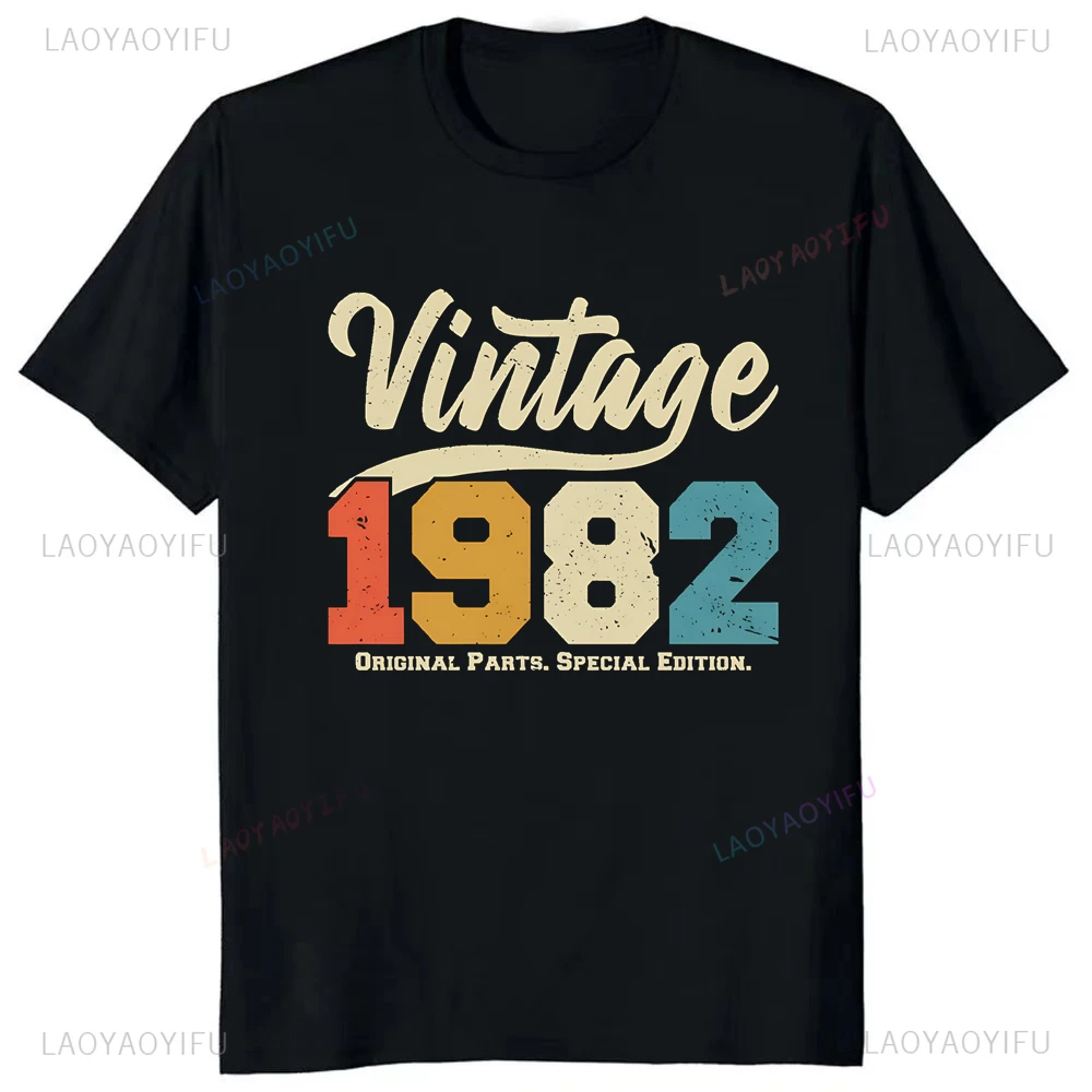 

Классическая мужская рубашка в стиле ретро, винтажная ограниченная серия с 1985, повседневная хлопковая футболка для мужского подарка на день рождения