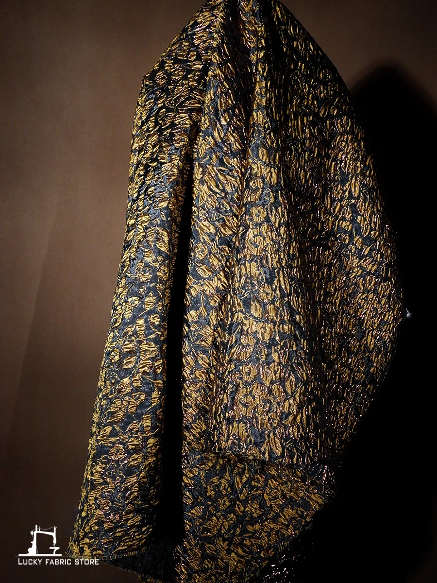 Mottled three-dimensional embossed texture jacquard fabric, handmade DIY homemade bag dress, clothing designer fabric