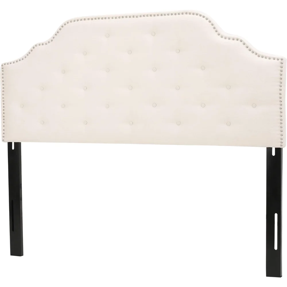 Christopher Knight Home Silas Fabric Headboard, Queen / Full, Ivory bed head  head board