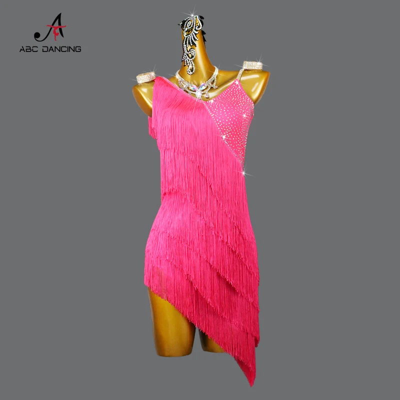 

New Party Dress Latin Dance Woman Line Clothing Women Ballroom Costume Stage Outfit Dancewear Tops Evening Female Suit Girl Wear