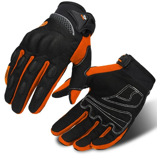 Guantes de motocicleta transpirables, guantes de Moto de verano con pantalla táctil, guantes de montar para Moto al aire libre, guantes de carreras con dedos completos para Motocross
