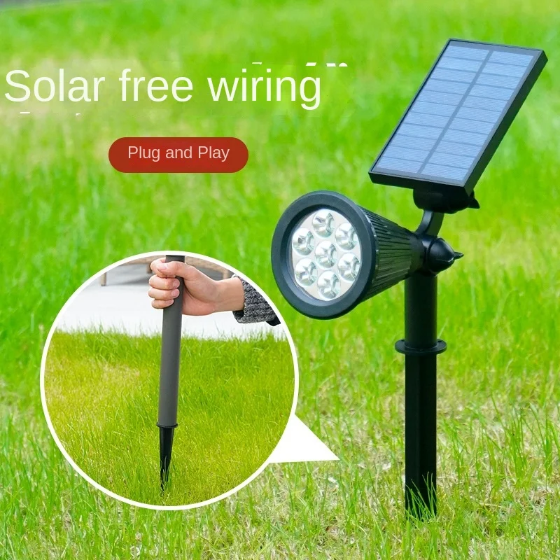 Outdoor Solar Spotlights Ground-plugged Lawn lamp LED 4/7Bulbs IP65 Waterproof Garden Stone Decorative Lamp tree-expanding light