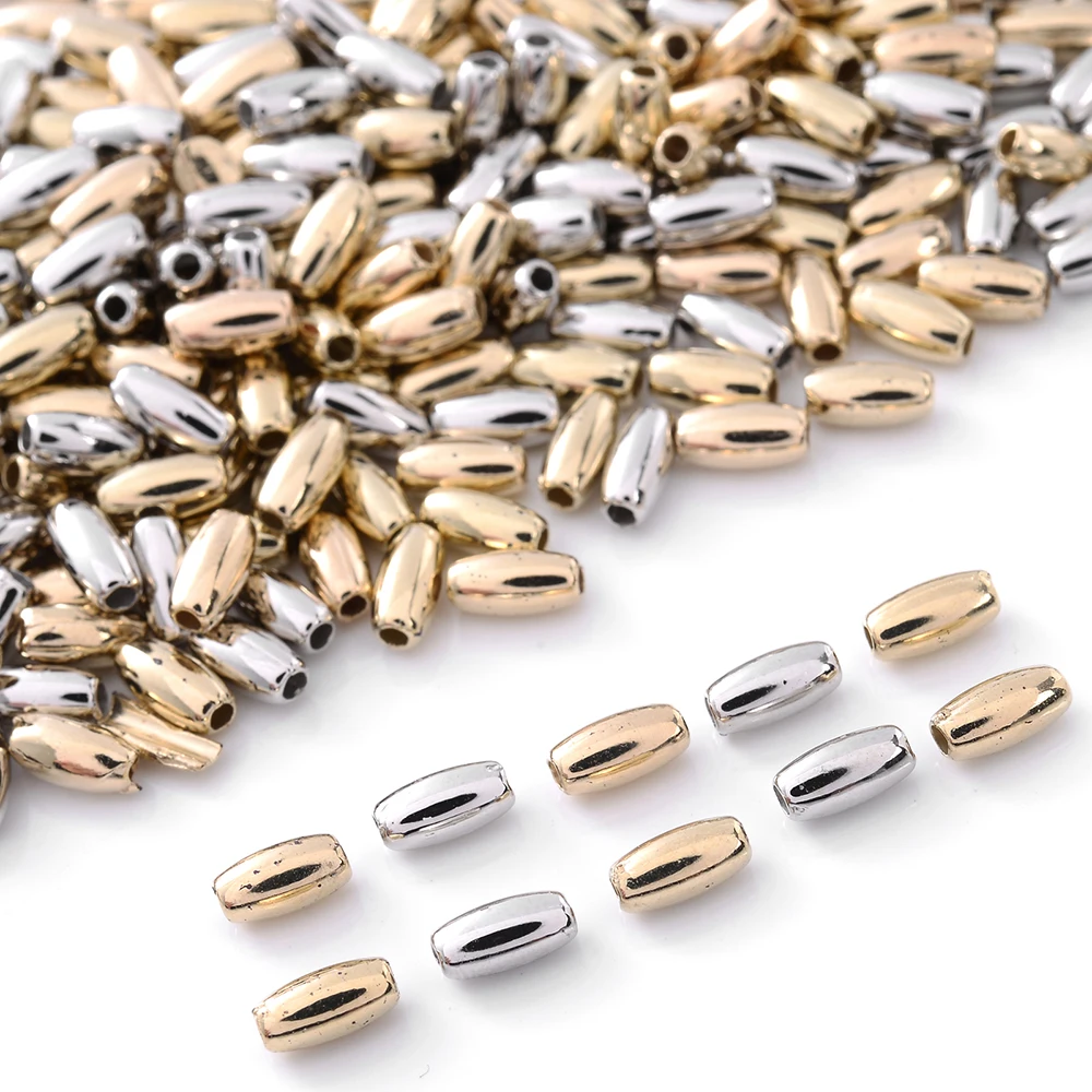 100pcs/lot 6x3mm CCB Charm Spacer Beads Ovalround Loose Acrylic Beads For DIY Jewelry Making Finding Supplies Accessories