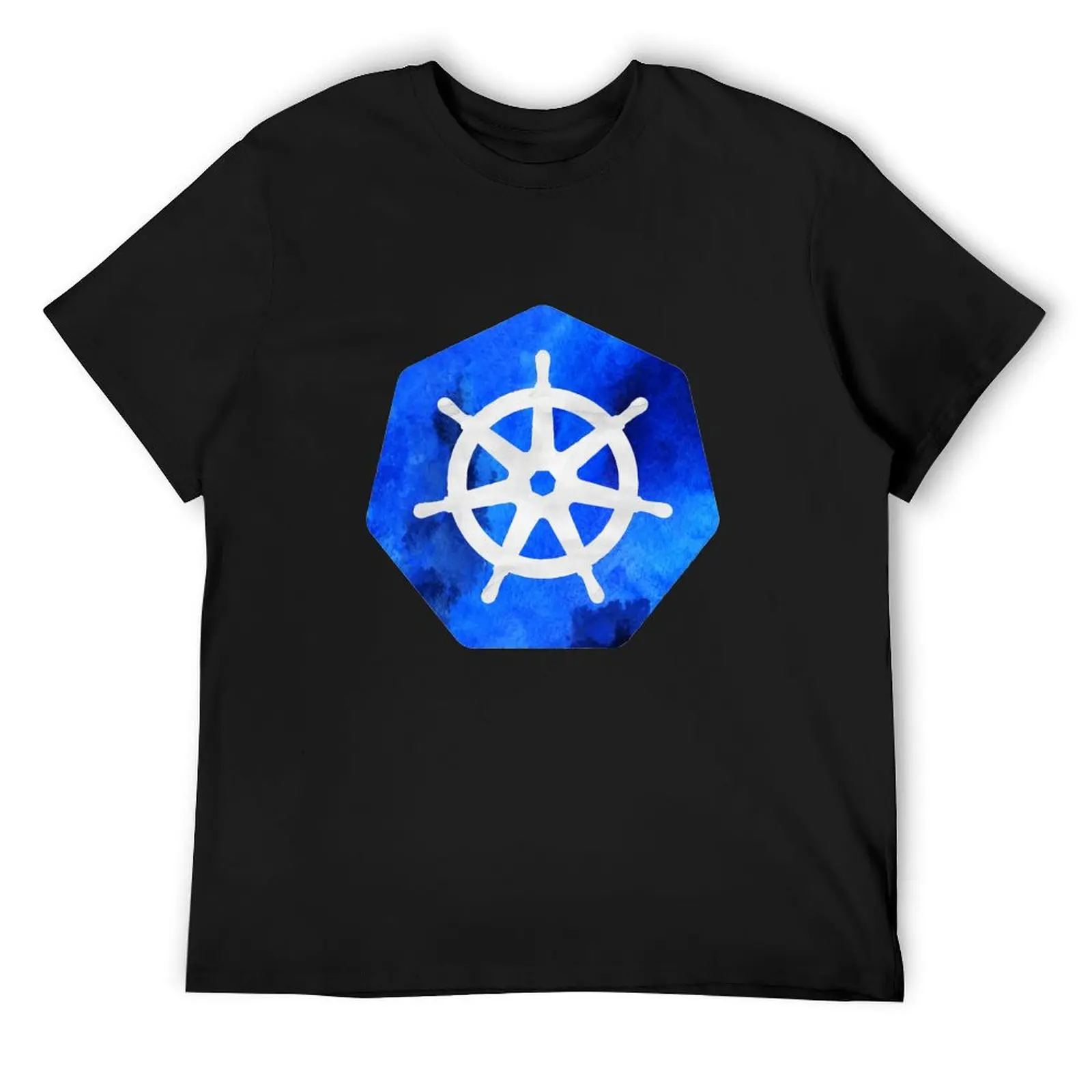

Kubernetes Watercolor Drawn Logo Shell Ubuntu Coder Programmer T-Shirt blanks plus size tops Louboutins mens t shirt graphic