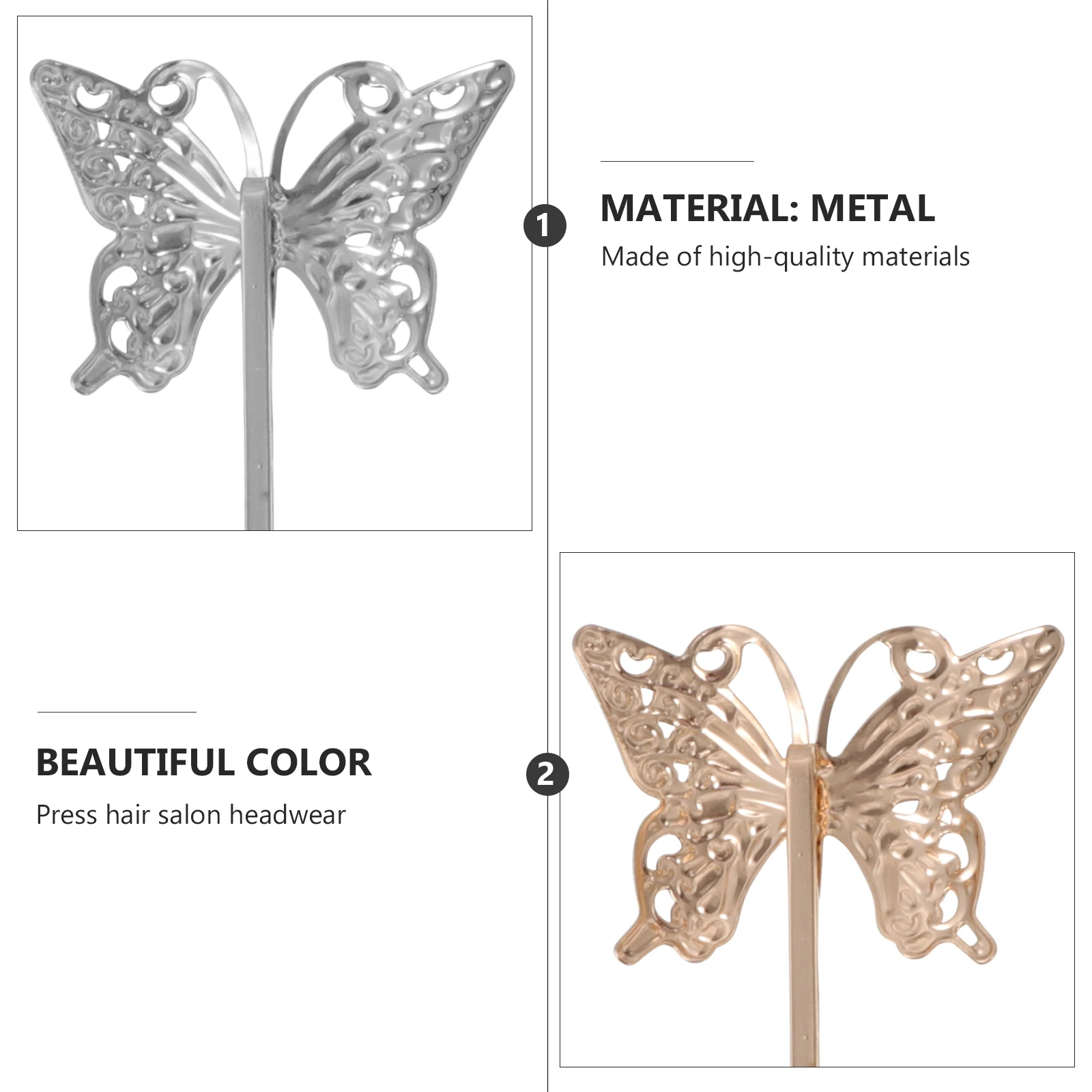 

24 Pcs Hair Clips Metal Gold Color Women Butterflies Barrettes Girls Hairpins Barrettes Curly Straight Hair Styles