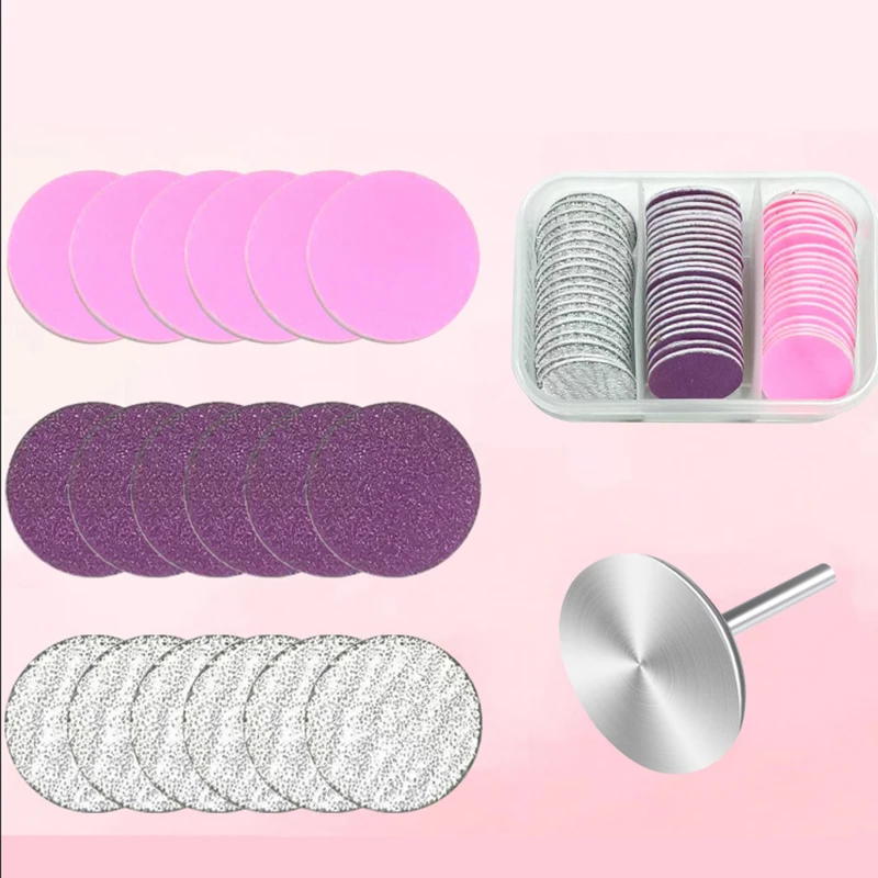 Multicolor 60-piece Nail Polishing Sanding Sheet Set Reusable Nail and Foot Care Pads with Replaceable Sanding Sheets