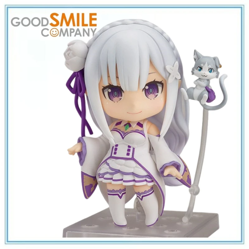 

BANDAI Authentic ReZero Kara Hajimeru Isekai Seikatsu-Emilia-Puck-Nendoroid 751 Anime Collection Series Model Cartoon Character