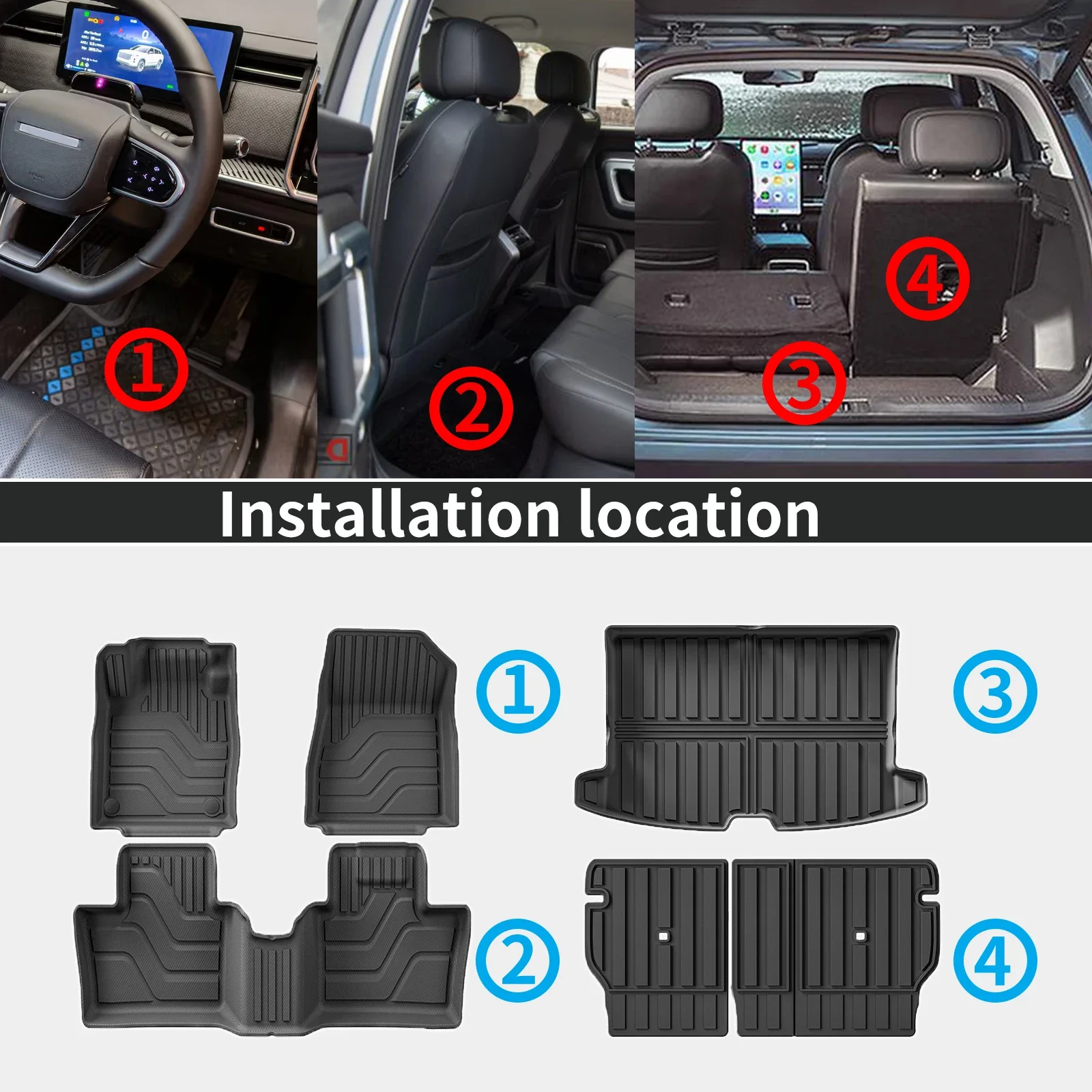 for Nissan Juke F16 (Fuel Europe) 2020-2024 LHD RHD TPE Trunk Mat & Seat Back Non-Toxic Odor Free Eco Friendly Car Supplies
