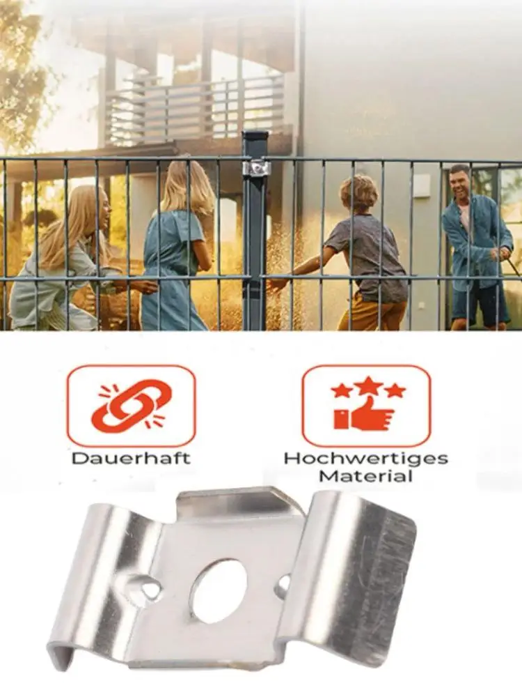 Pinces de fixation de clôture en acier inoxydable, support métallique, support de fixation de barrière de fixation en maille, quantité 10X