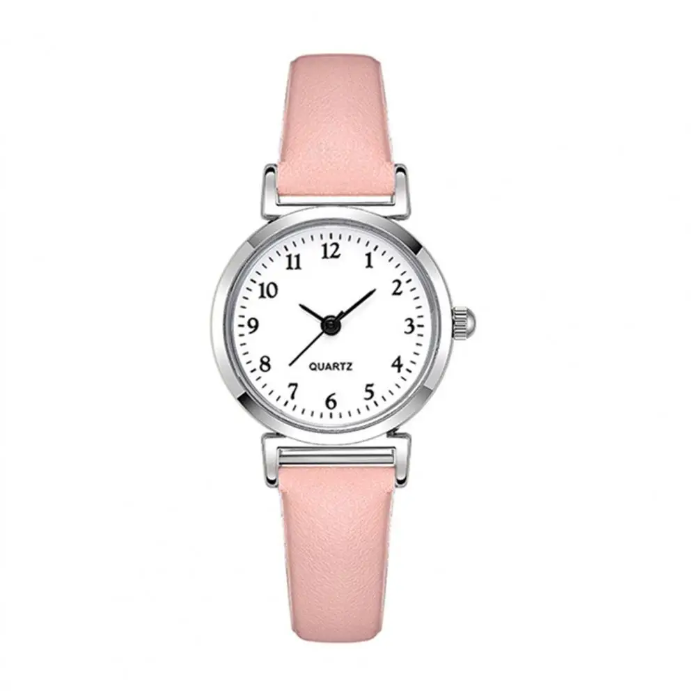 Reloj elegante de cuarzo para mujer, pulsera con correa ajustable de piel sintética, alta precisión, cronometraje