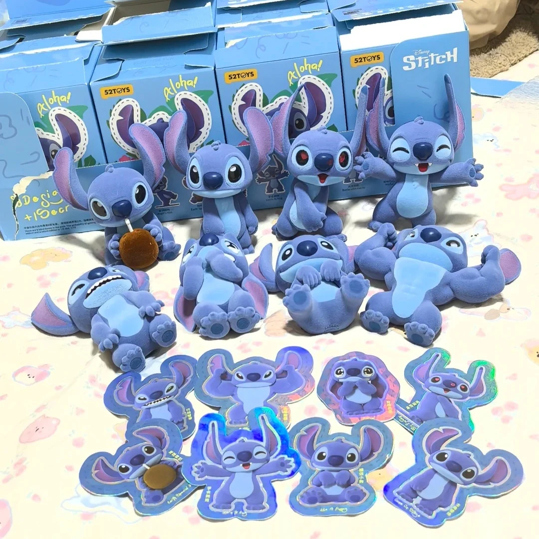 

Подлинная 52 игрушки Disney Stitch Mood Series, ремешок для мобильного телефона, слепая коробка, аниме-фигурка, орнамент, фигурки, куклы, модель, подарок