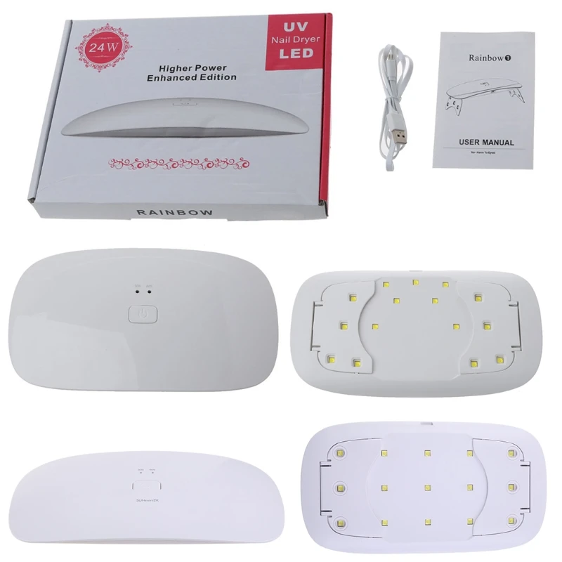 24W UV LED Light Lamp Nail Dryer for Gel Polish Professional Nail Art Devices