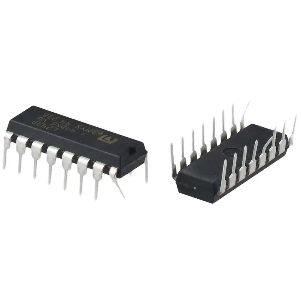 10pcs L293 L293D 16-pin IC Stepper 1.2A Channel Black Chip Bidirectional Driver DIP-16 4.5V-36V Motor Drivers Controllers