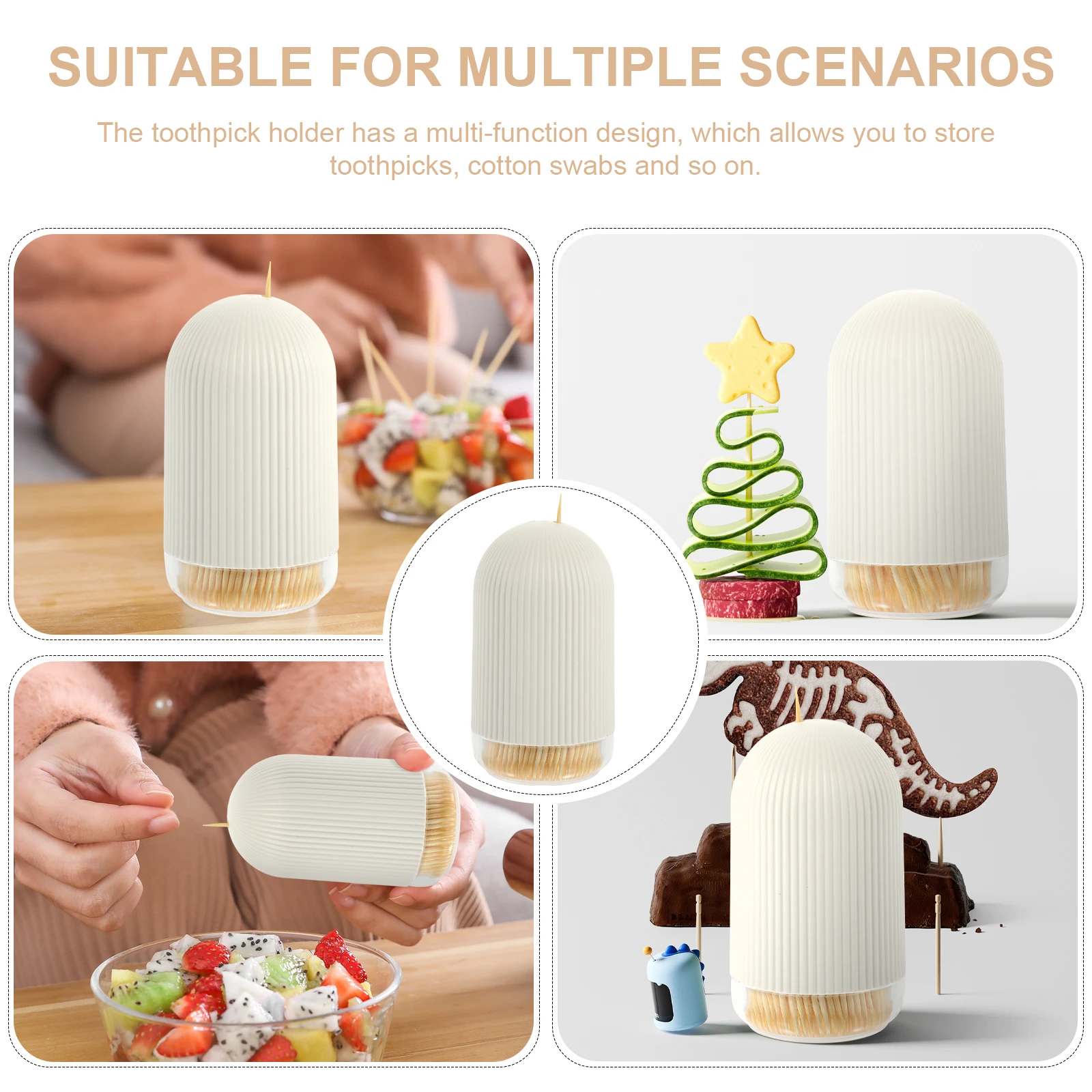 

Bamboo Toothpick Holder Wooden Multifunctional Storage Box for Toothpicks Tea Tree Dental Pick Cleaner Practical Tool Home Hotel