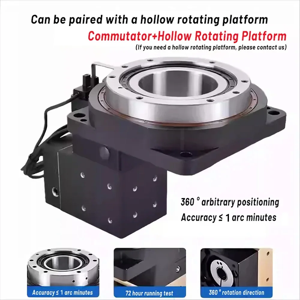 High Precision Hollow Rotating Platform Ratio 10-50:1 4 Axis/ 5 Axis/ R Axis,eplace Cam indexer/ DD motor for Cutting Tables CNC