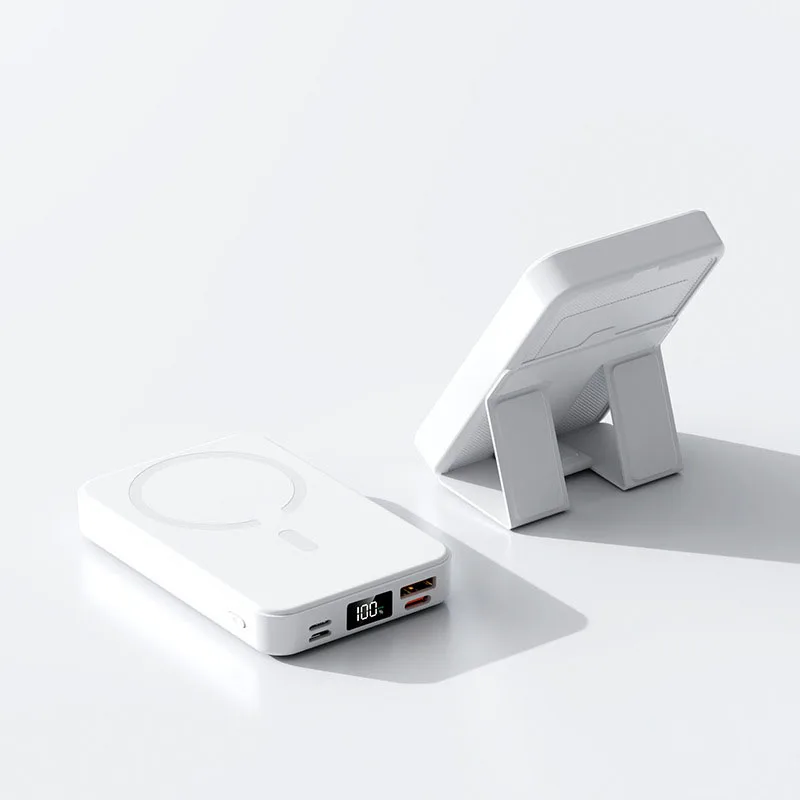 Portable Travel Charger with Phone Holder Powerbank for Magsafe iPhone AirPods pro - Wireless External Battery Power Banks
