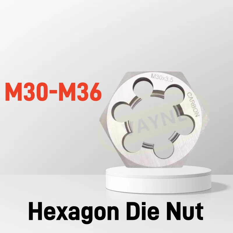 

1PCS Metric Hexagon Die Nut Alloy Steel M30 M33 M36 X3.5 2 1.5 1 4 Right Hand Nut Dies