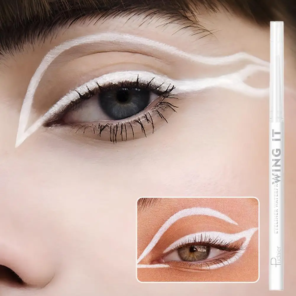 อายไลเนอร์กันน้ำปากกาสีขาวสีดำสีน้ำตาลติดทนนานไม่ใช่ดินสอแห้งเร็วบลูมมิ่งเมคอัพอายไลเนอร์เจลเครื่องสำอางค์ X9M5