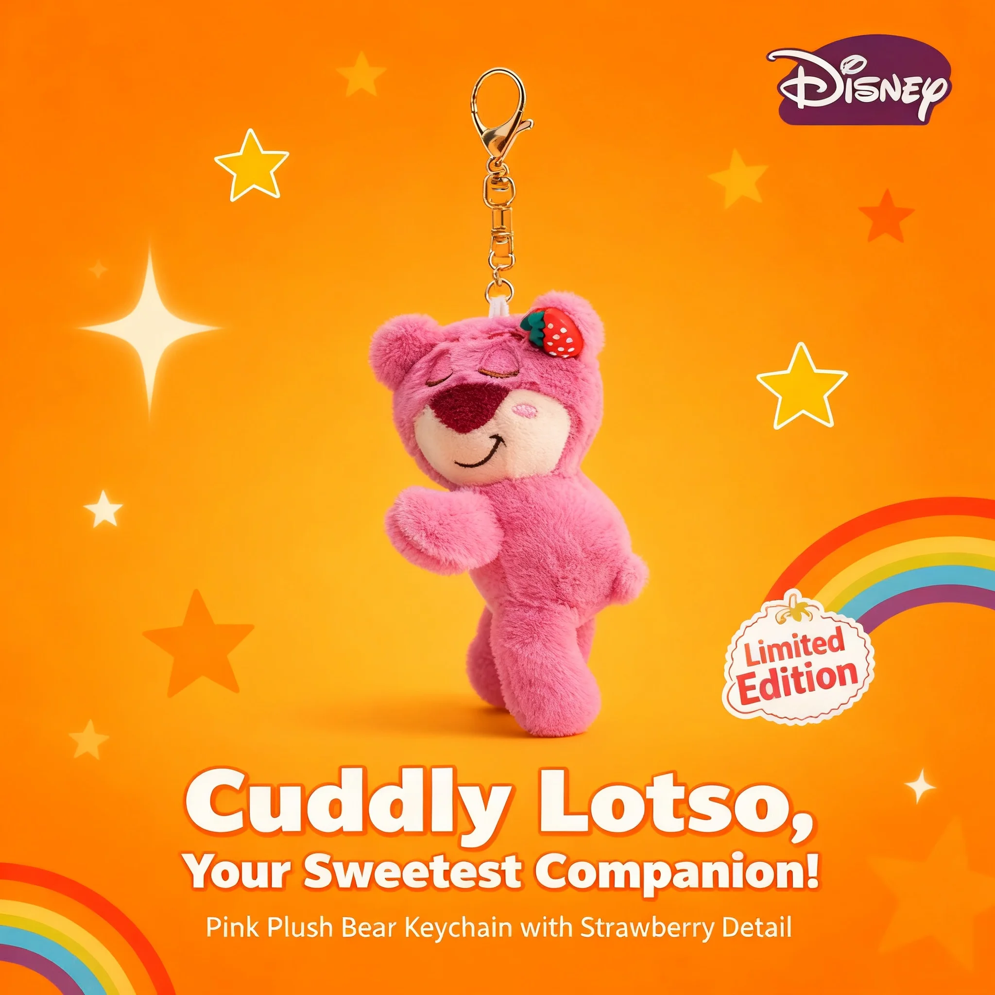 

Strawberry Bear Plush Keychain Toy Doll Wholesale Cute Animal Backpack Charm Birthday Gift for Girls