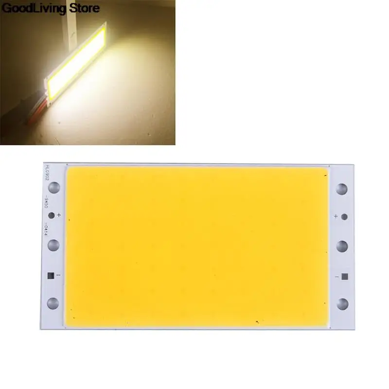 1 sztuk 12V COB oświetlenie panelowe LED Ultra jasny pasek lampa biały 10W COB płyta modułu LED lampa ciepły biały 94x50MM