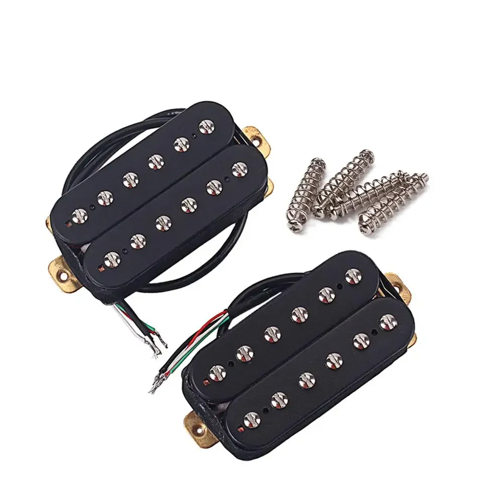 

GMC84 Alnico 8 Double Coil Humbucker Neck & Bridge Pickup Set Black 4 Wires SLOW Output Guitar Accessories Pickup