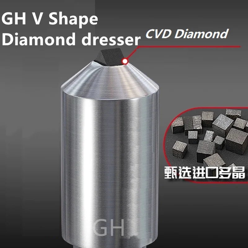 Neue V-Form cvd Diamant Kommode für Schleif scheibe Scheiben schärfen Dressing Stift Stein Ersatzteile Schleif schneider Schärfer