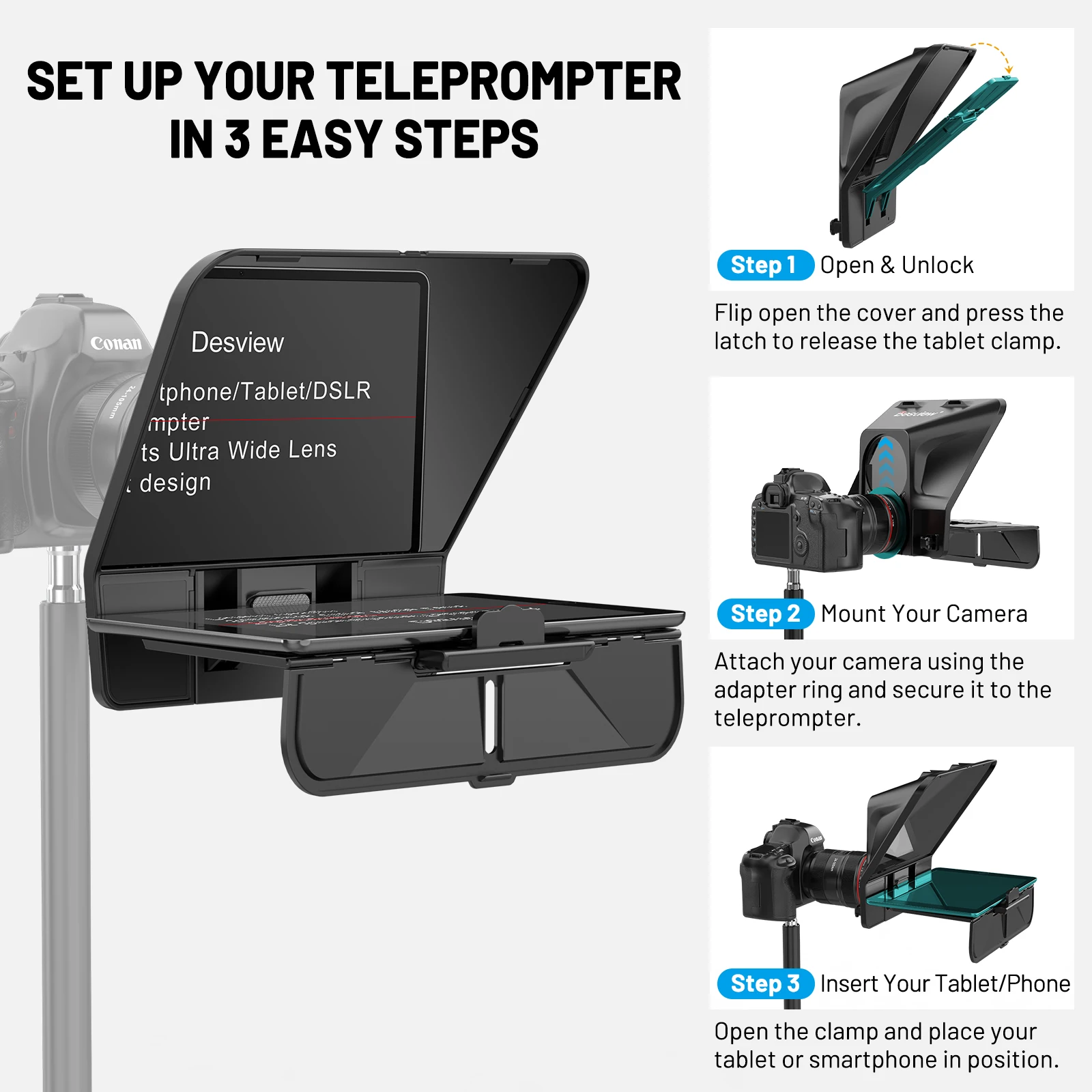 Spotřební elektronika - Kamery a Fotoaparáty - Fotoateliér - Teleprompter