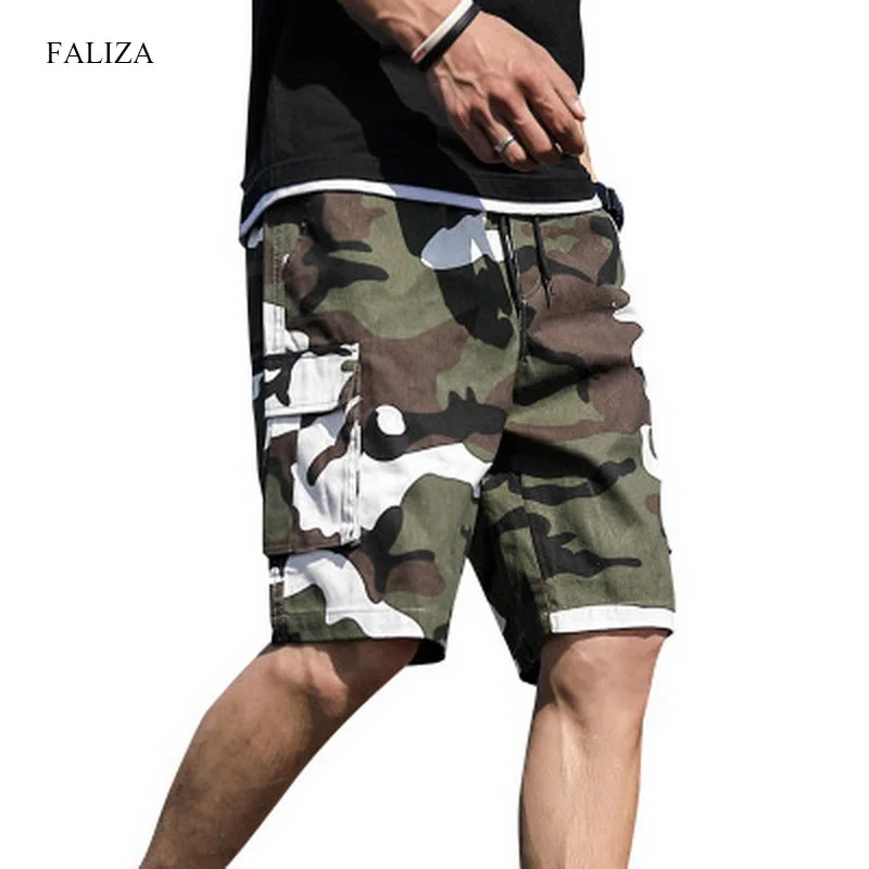 2022 Mens Shorts Summer Camo Cargo Military Tactical Multi-pocket Camouflage Male Casual Loose Work Short MPD05