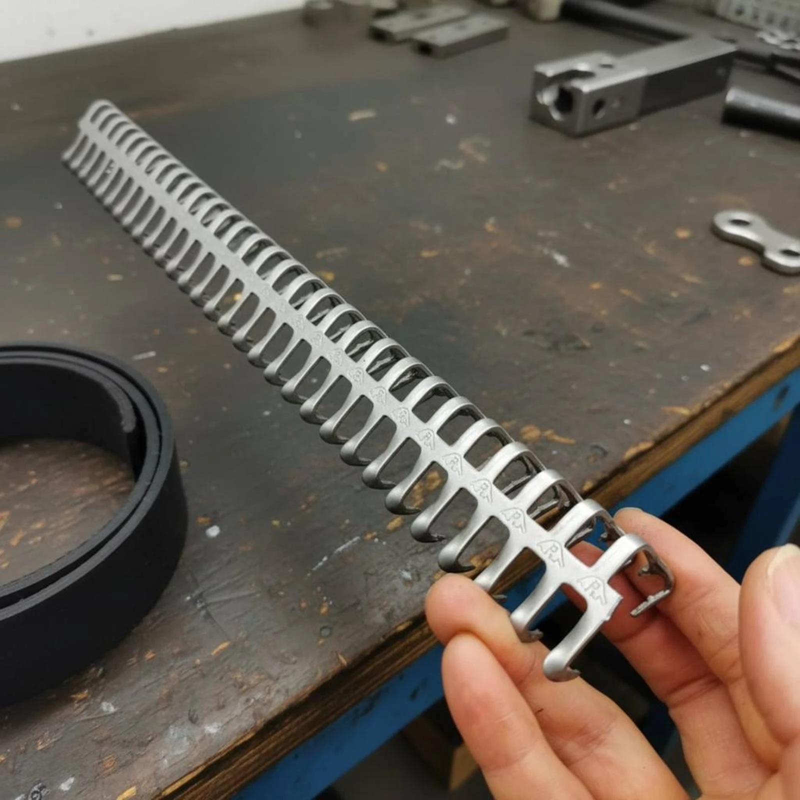 Belt Buckle Connector 304 Stainless Steel Metal Fastener Strip Toothed Connector Strip Interlocking view 3
