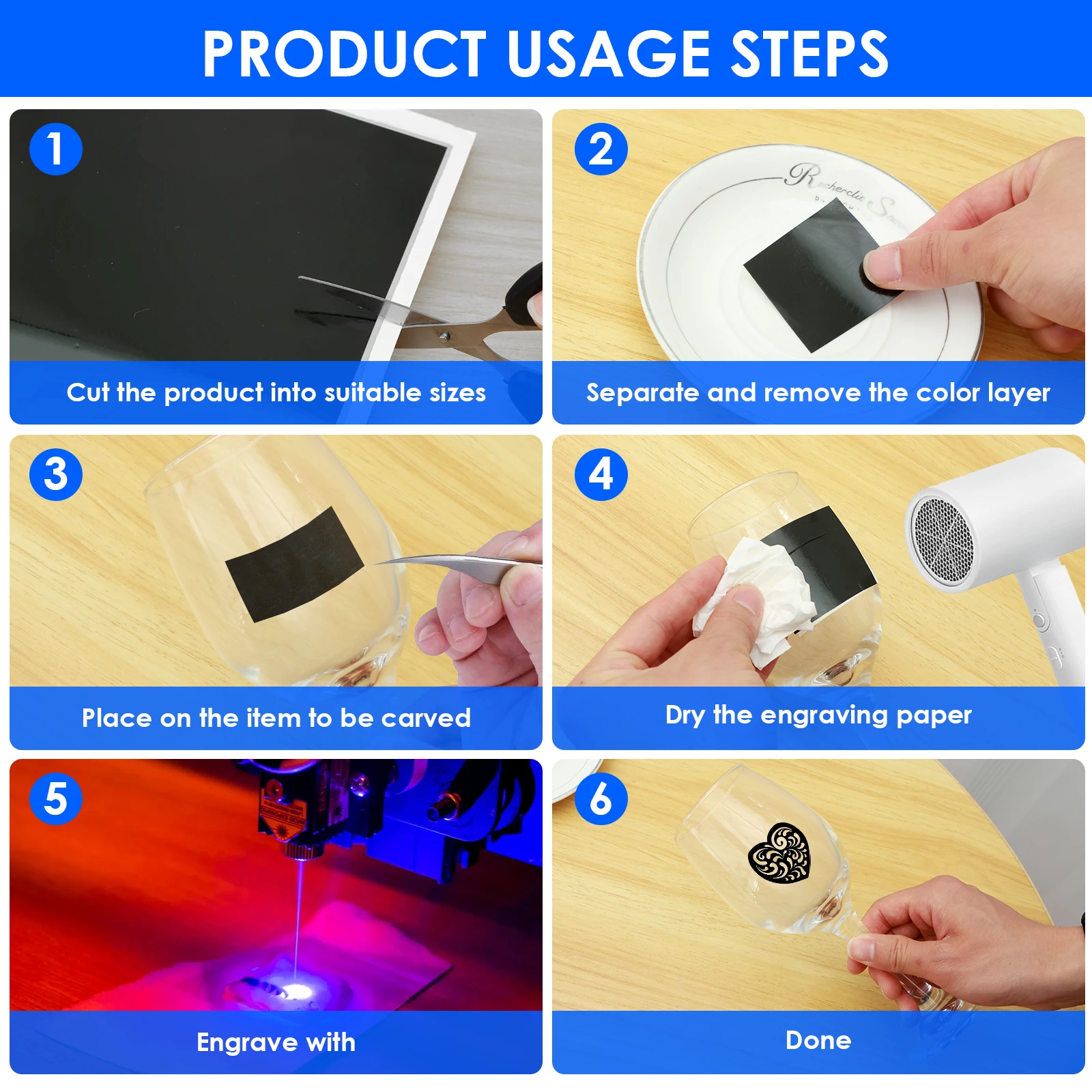 5 sztuk grawerujący papier do znakowania do maszyny do grawerowania laserowego 39x27cm DIY kolorowy papier do grawerowania ceramiczny szklany papier do znakowania laserowego