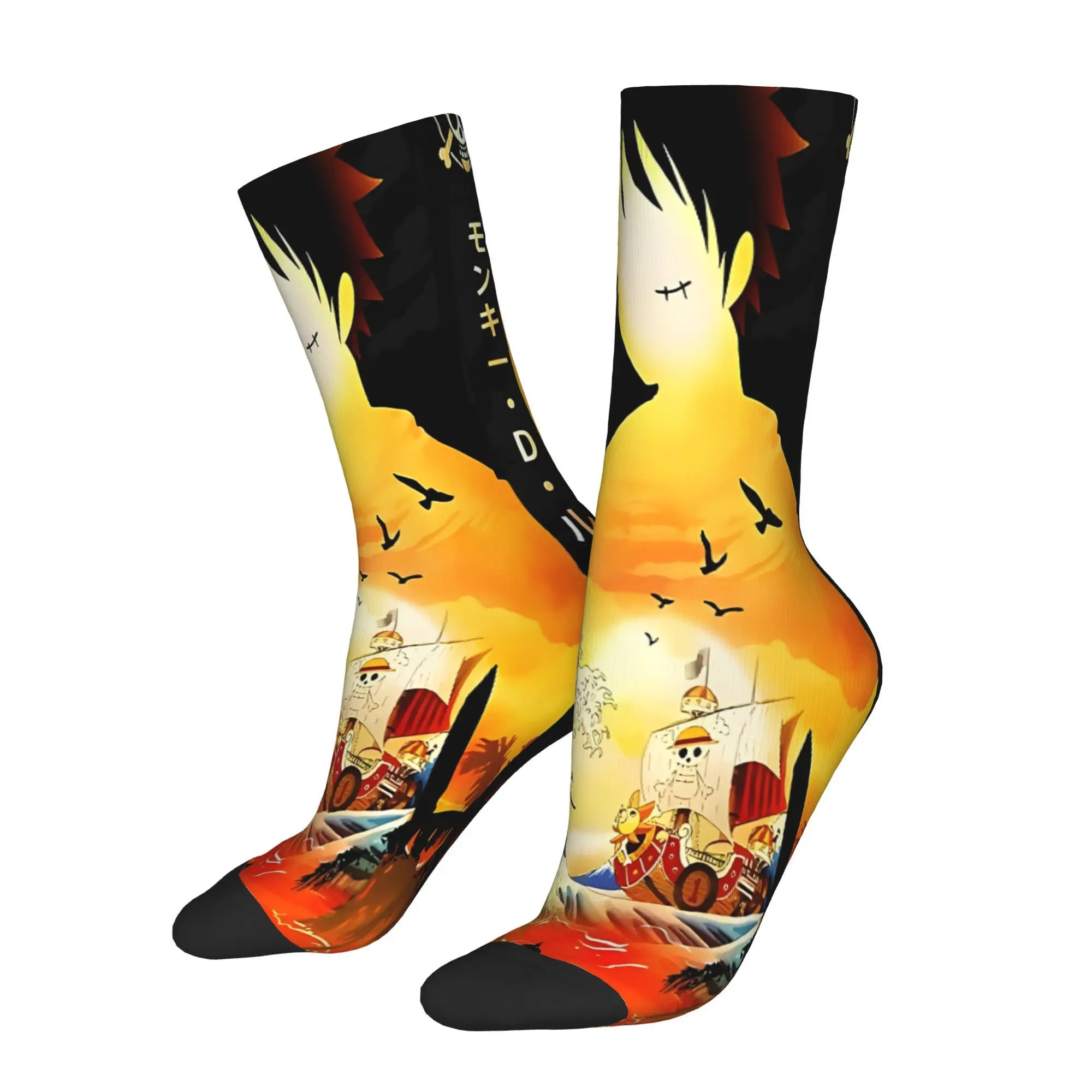 

Anime Strawhat Luffy Kawaii Socks Sports Shopping Hiking Travel Gym Cartoon Pattern Socks