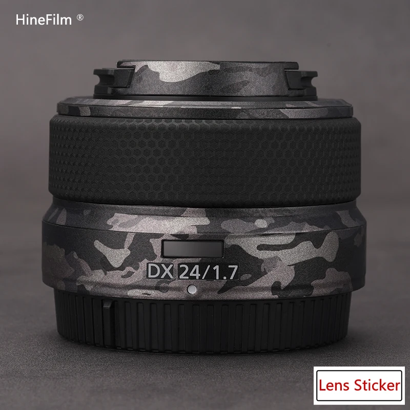 Hinefilm Skin для Nikon Nikkor Z DX 24 мм f/1,7 Наклейка на объектив Обёрточная крышка Кожа 24 F1.7 Кожа наклейки на объектив 24 1,7 Защитная кожа 24F1.7