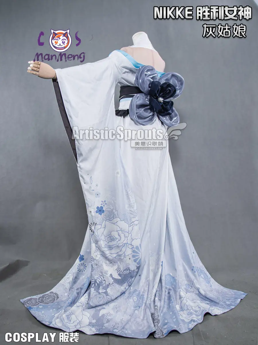 

Cinderella Anime Game N I K K E Cosplay Costume Women's Sweet Kimono Dress Headwear Props Halloween Carnival Cinderella Uniform