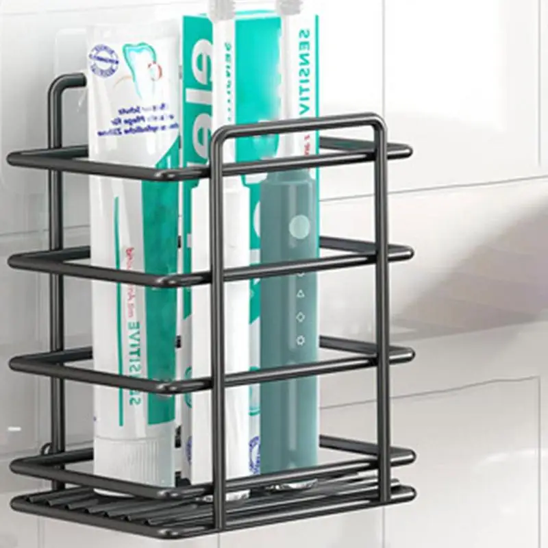 Wire Basket Shelves Metal Toilet Paper Storage Basket Adhesive Toilet Paper Basket Bathroom Rectangular Baskets Organizer For