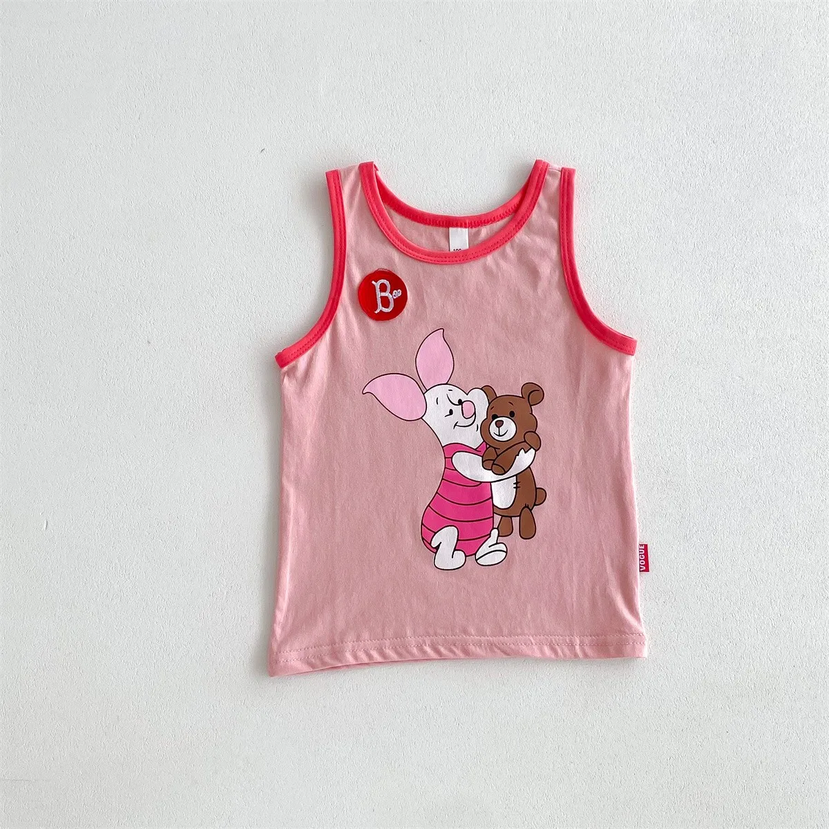 2024 Summer New Children Sleeveless Casual T Shirts Baby Boy Girls Cartoon Print Vest Toddler Fashion Loose Tee Top Kids Clothes